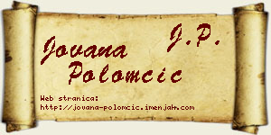 Jovana Polomčić vizit kartica